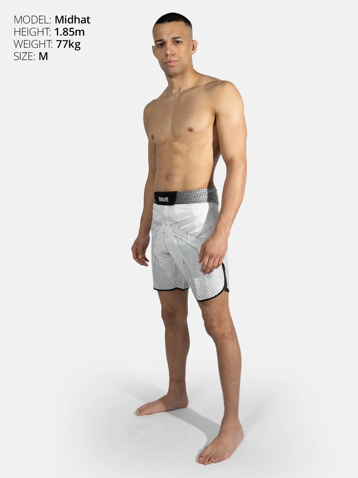 RINGLIFE MMA Shorts - Octaring 2.0 weiss-schwarz - Image 5