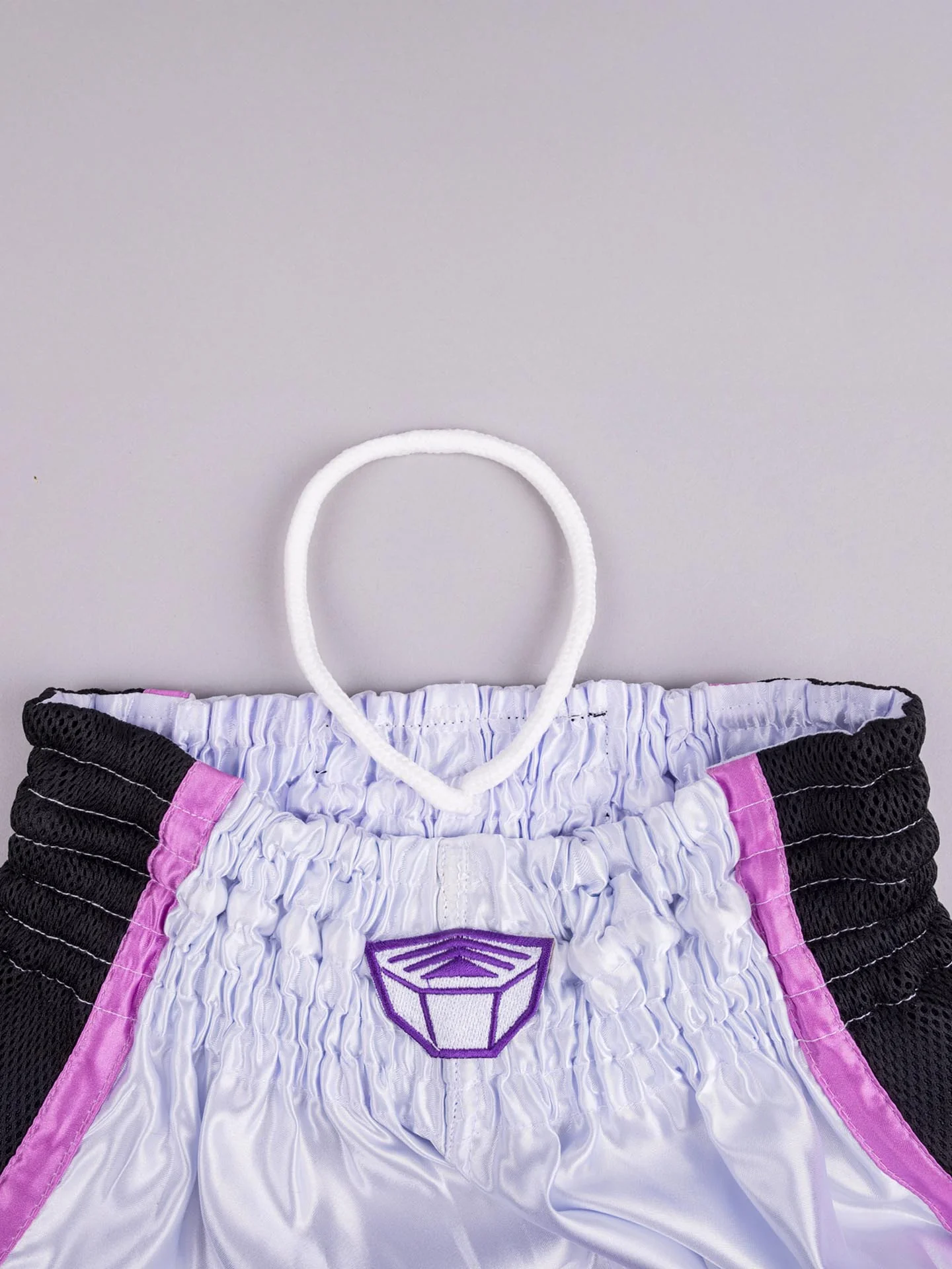 RINGLIFE Muay Thai Shorts, Unit, weiß-lila-camo - Image 7