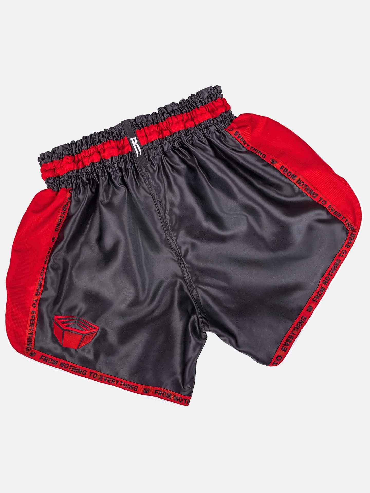 RINGLIFE Muay Thai Shorts, Vanguard, schwarz-rot - Image 2