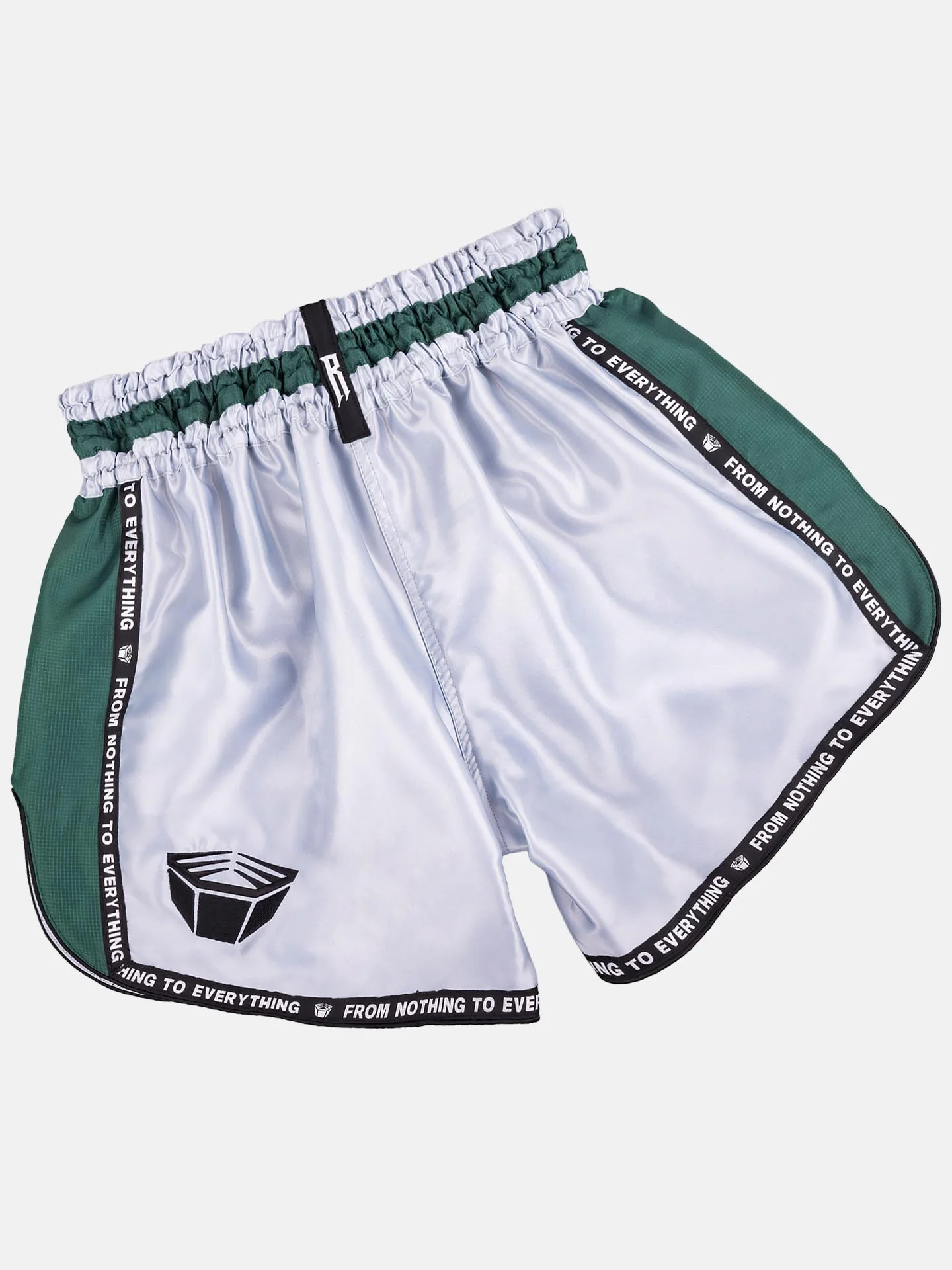 RINGLIFE Muay Thai Shorts, Vanguard, silber-grün - Image 2