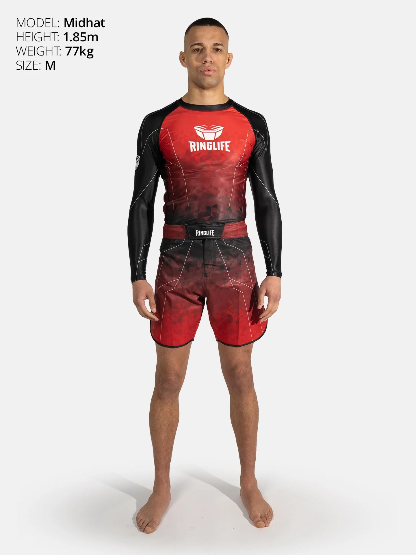 RINGLIFE Rashguard L/S - Transition schwarz-rot - Image 6