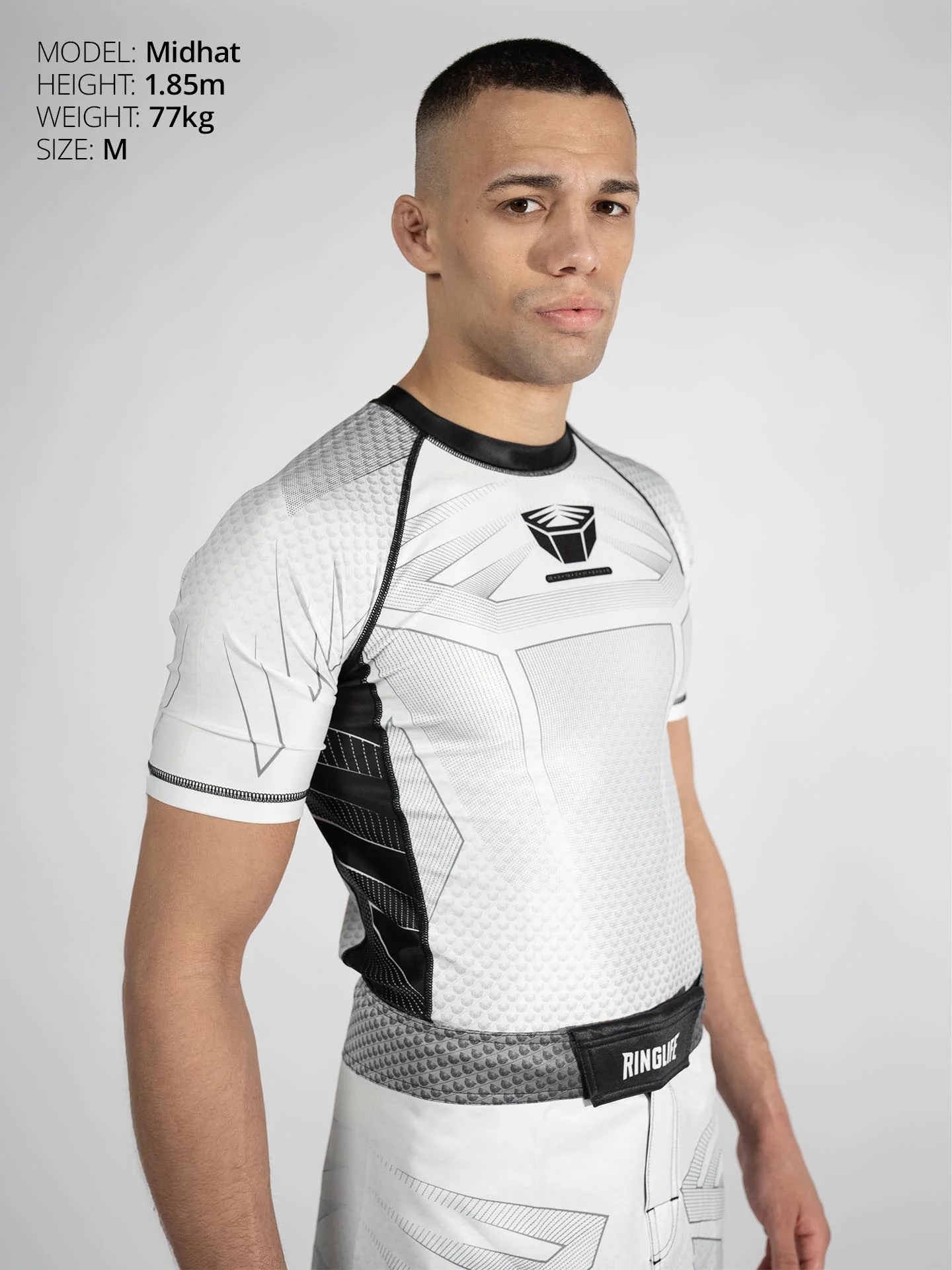 RINGLIFE Rashguard S/S - Octaring 2.0 weiss-schwarz - Image 2