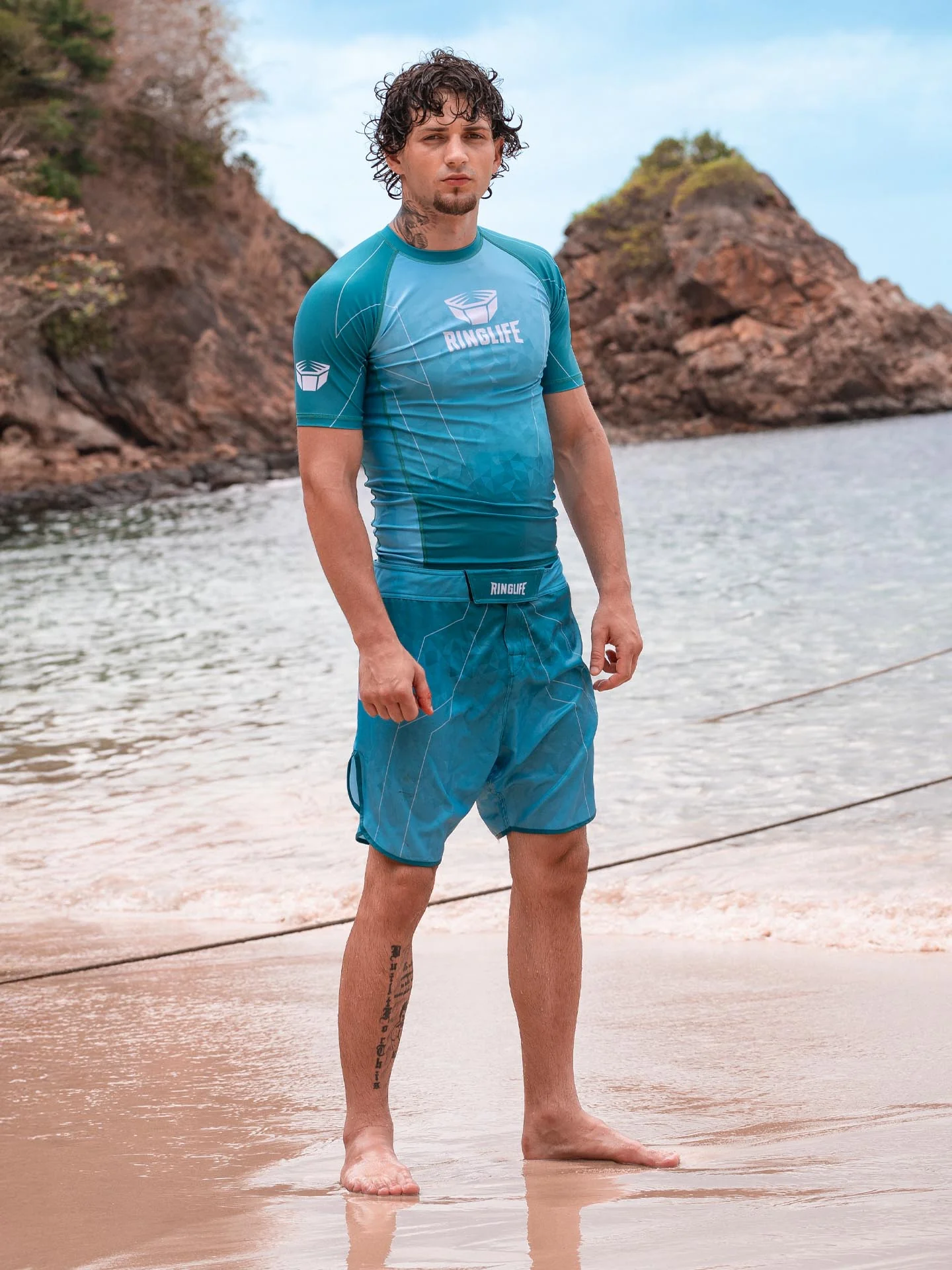 RINGLIFE Rashguard S/S - Transition grün-blau - Image 10