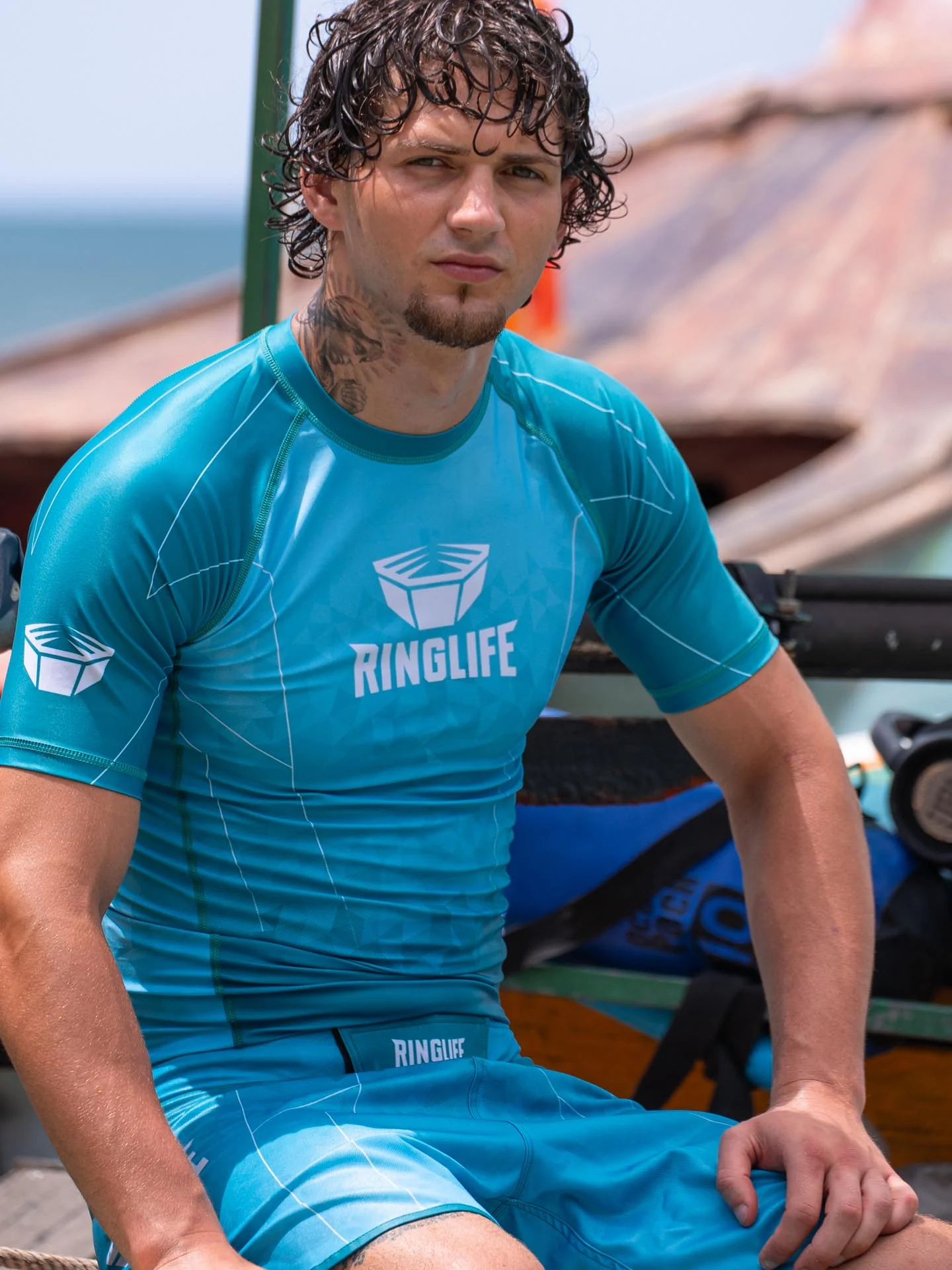 RINGLIFE Rashguard S/S - Transition grün-blau - Image 4
