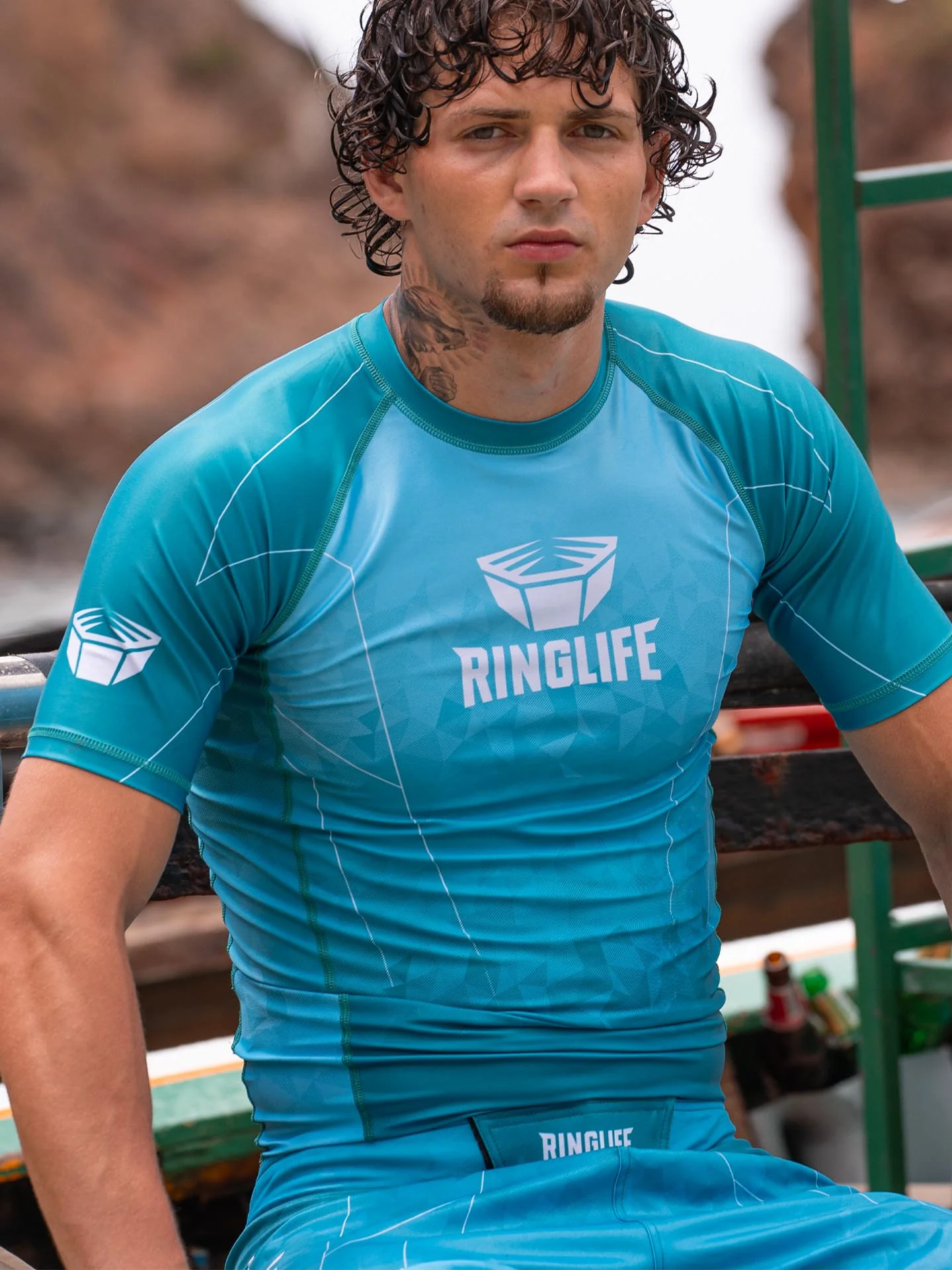 RINGLIFE Rashguard S/S - Transition grün-blau - Image 6