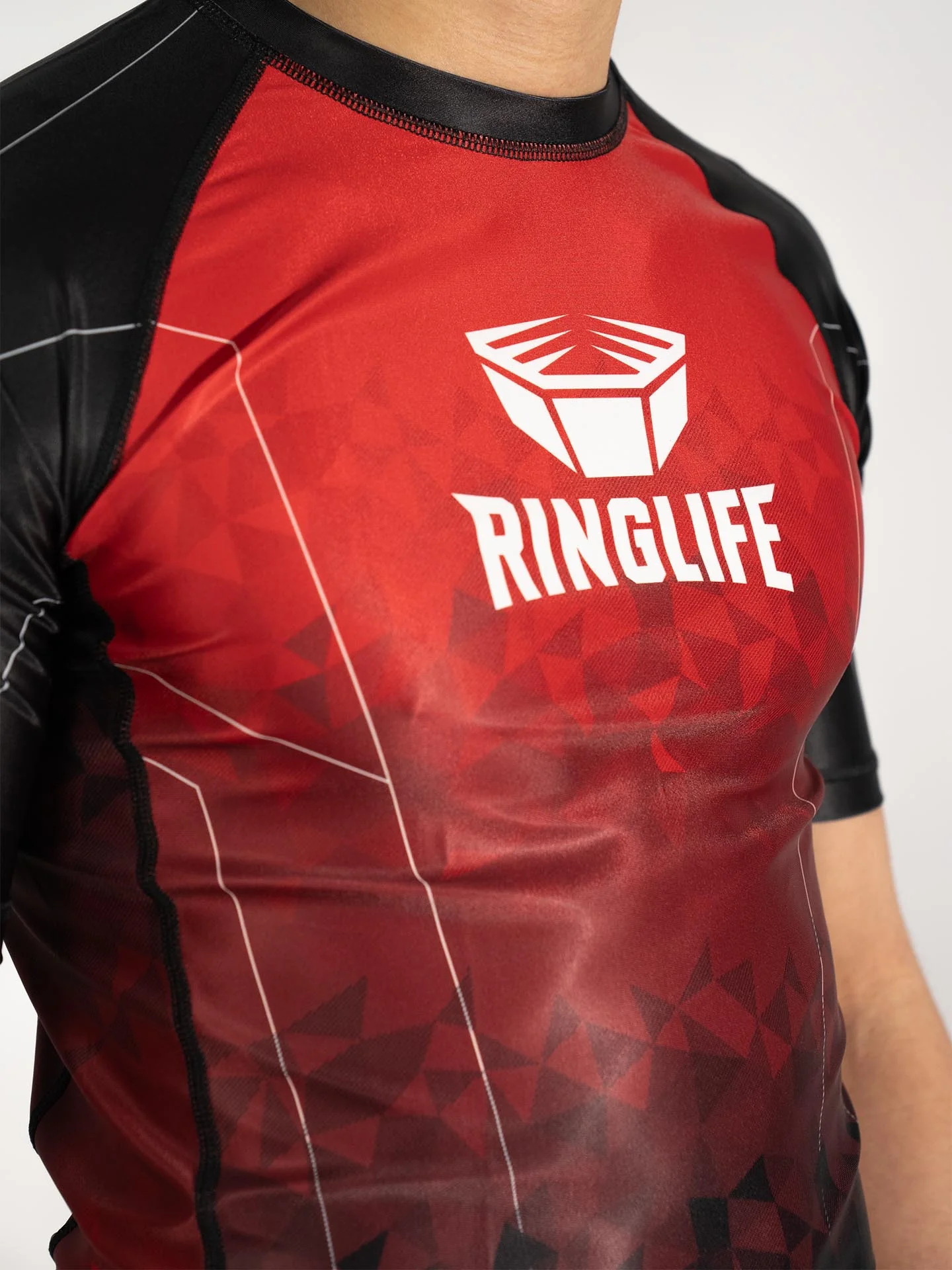 RINGLIFE Rashguard S/S - Transition schwarz-rot - Image 8
