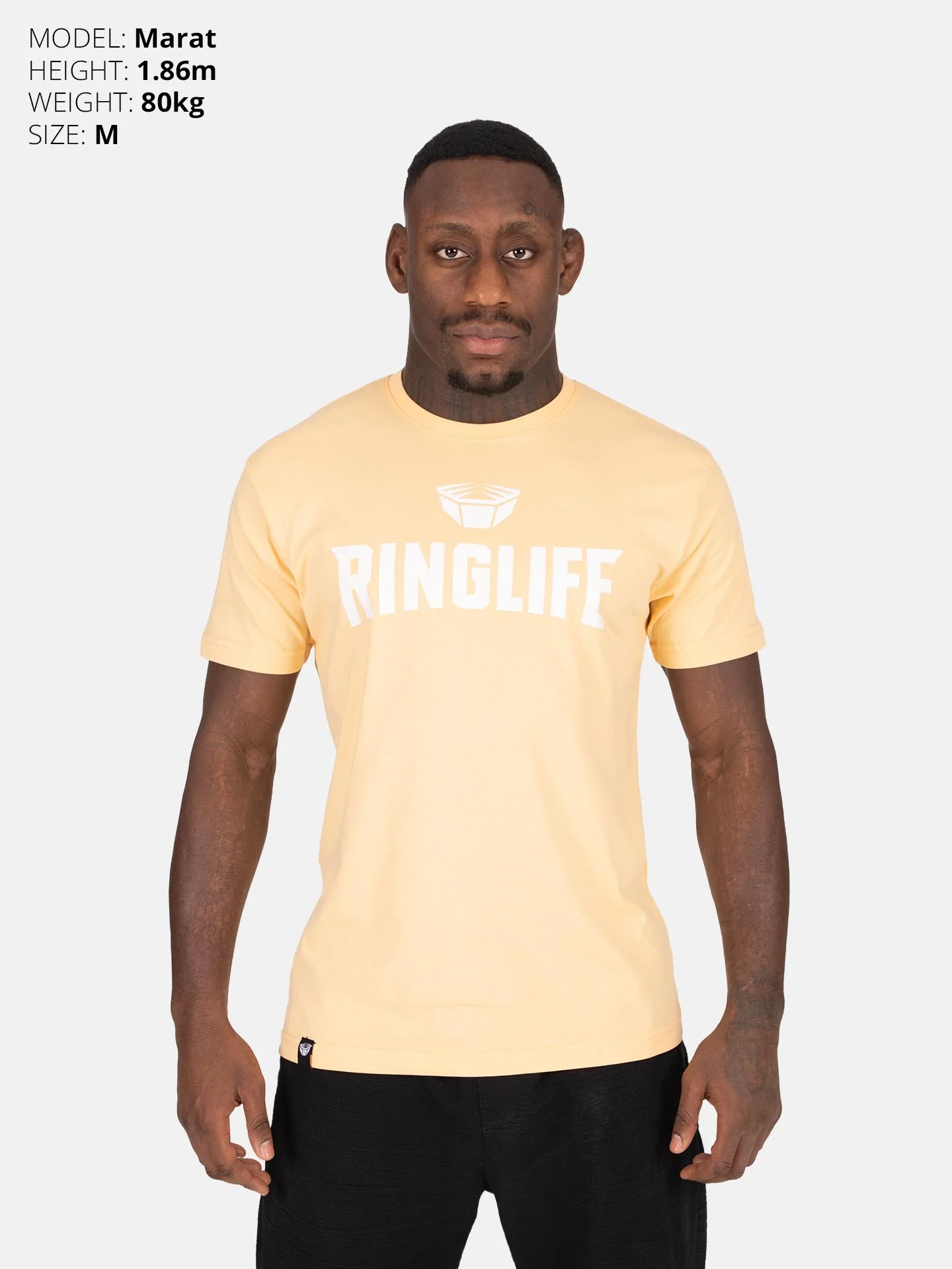 RINGLIFE T-Shirt, Logo 2.0, apricot-weiß - Image 2