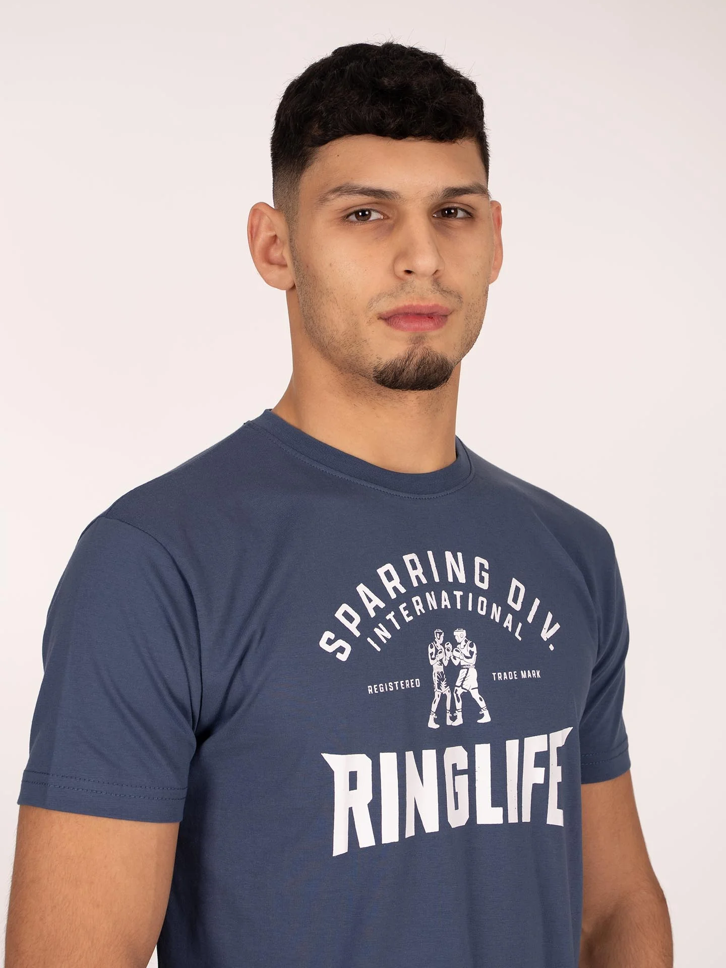 RINGLIFE T-Shirt, Sparring Div. Worldwide, indigo-weiß - Image 3