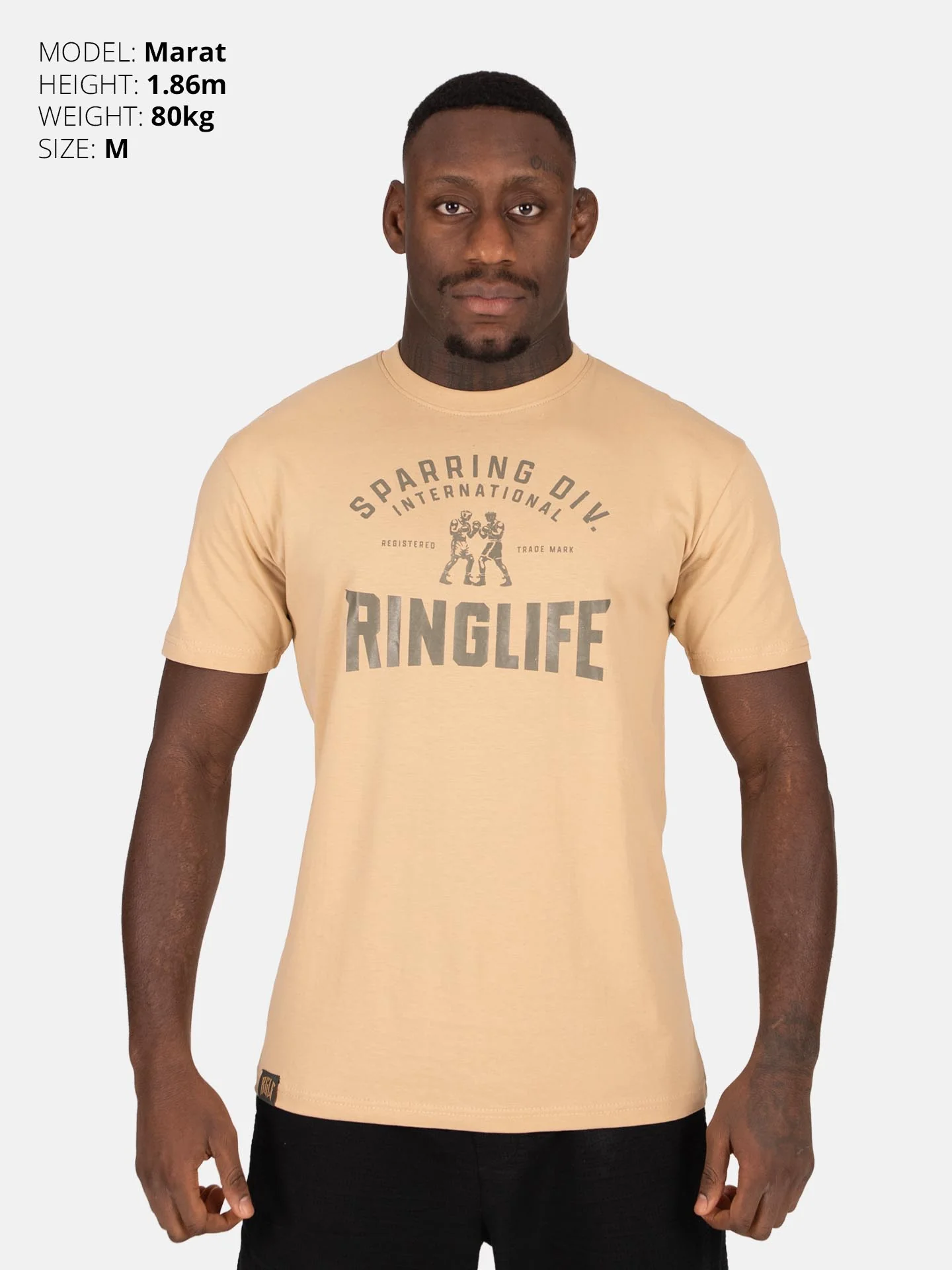 RINGLIFE T-Shirt, Sparring Div. Worldwide, sand-khaki - Image 2